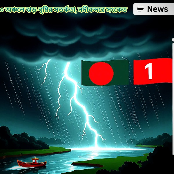 ১০ অঞ্চলে ঝড়-বৃষ্টির সতর্কতা, নদীবন্দরে সংকেত