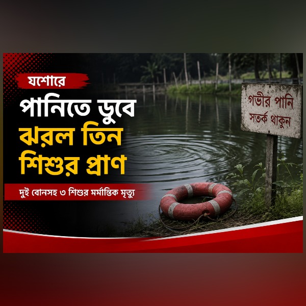 যশোরে পানিতে ডুকে ঝড়ল তিন শিশুর প্রাণ