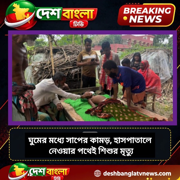 ঘুমের মধ্যে সাপের কামড়, হাসপাতালে নেওয়ার