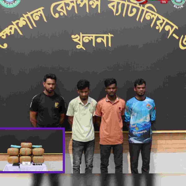 মোংলায় যাত্রীবাহী বাসে মিলল ৭৫ কেজি গাঁজ