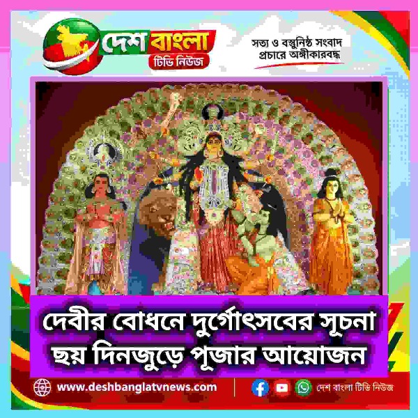 দেবীর বোধনে দুর্গোৎসবের সূচনা, ছয় দিনজুড়ে পূজার আয়োজন