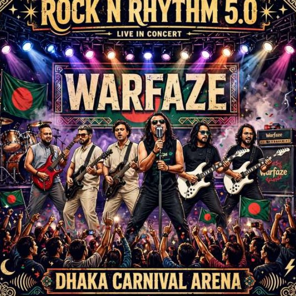Warfaze Rock N Rhythm 5.0 লাইভ কনসার্টের প্রতীকী ছবি.