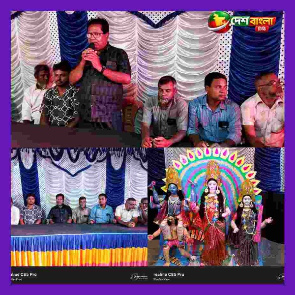 কাহালুতে লক্ষ্মী পূজা মণ্ডপ পরিদর্শন করলেন চেয়ারম্যান প্রার্থী আব্দুস সবুর খান