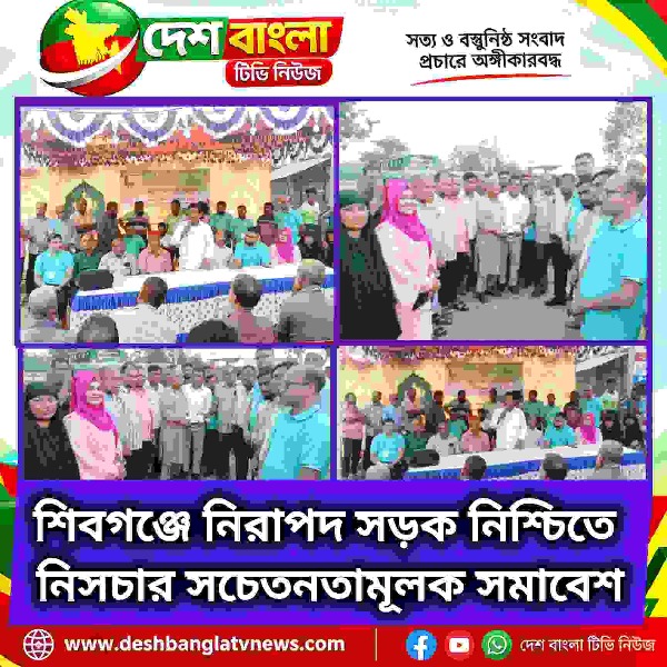 বগুড়ার শিবগঞ্জে নিরাপদ সড়ক নিশ্চিতে নিসচ