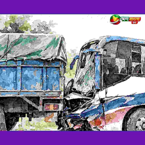 রংপুরে দাঁড়িয়ে থাকা ট্রাকে বাসের ধাক্কায়